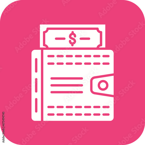 Money in Wallet Line Color Icon