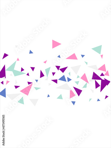 Colored triangles abstract geometric pattern with. Can be used as poster, banner, border, background, wallpaper, card, print, web. Vector illustration