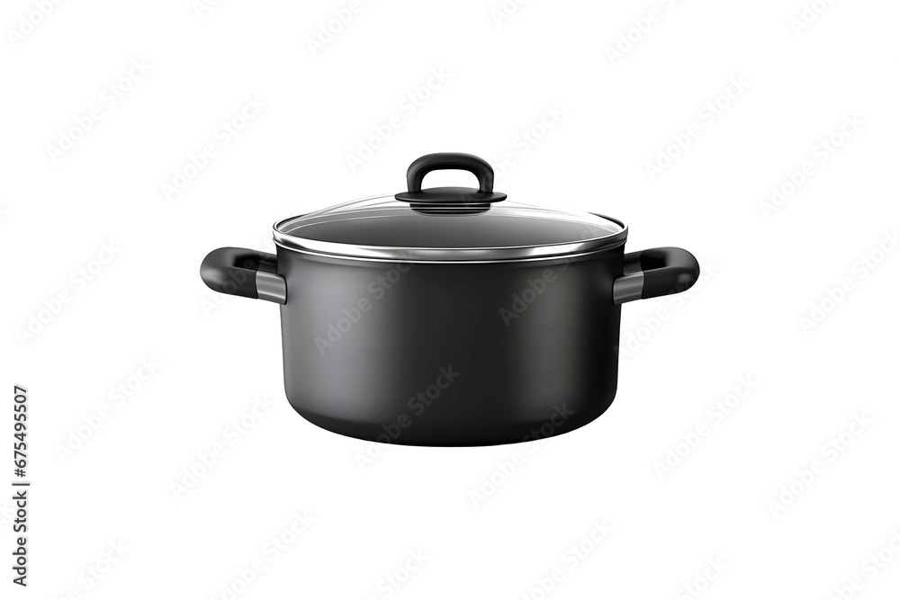 Nonstick Stewpot isolated on white and transparent background Nonstick Stewpot isolated on white and transparent background