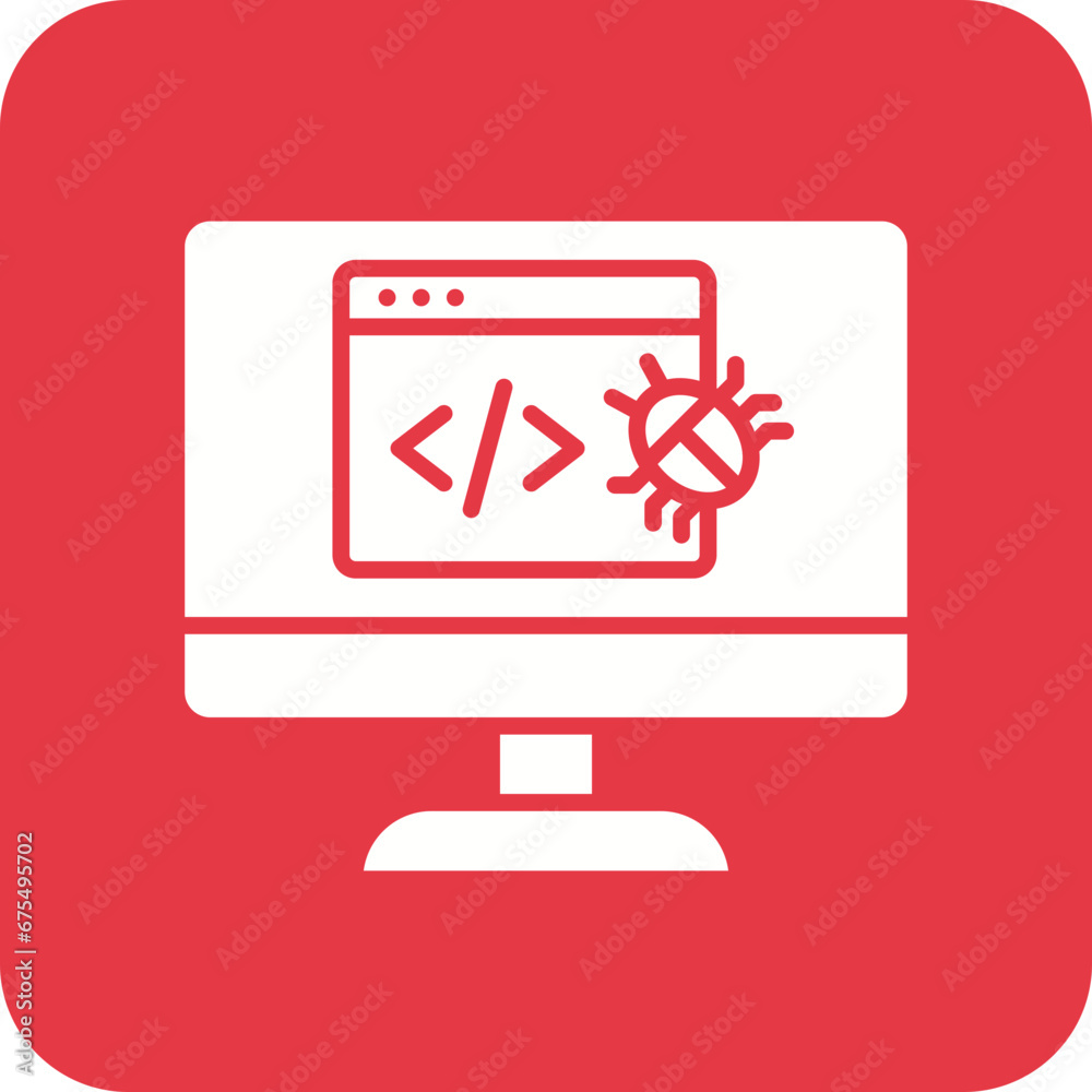 Website Bug Line Color Icon Website Bug Line Color Icon