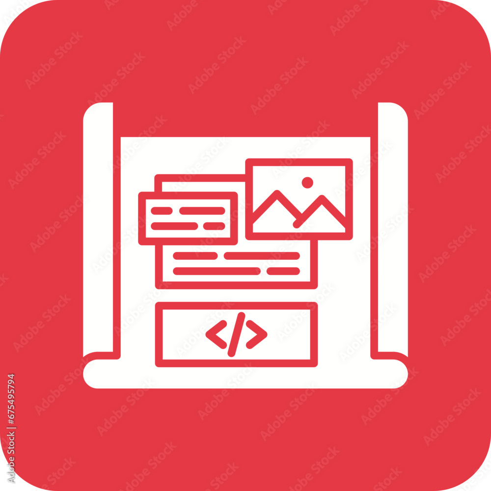 Mockup Design Line Color Icon Mockup Design Line Color Icon