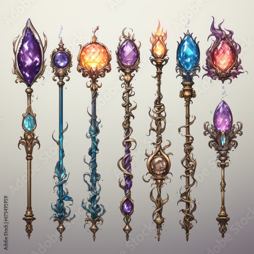 magical wands game assets
