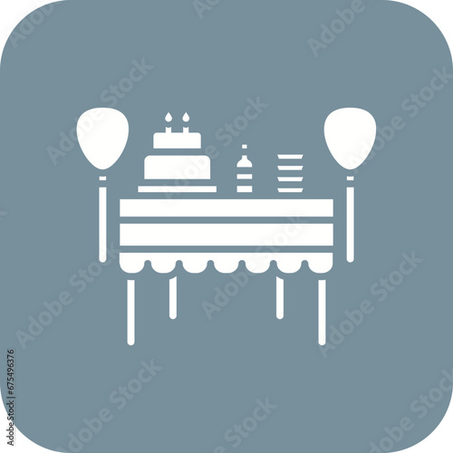 Wedding Catering Line Color Icon