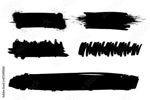 black Brush element vector collection