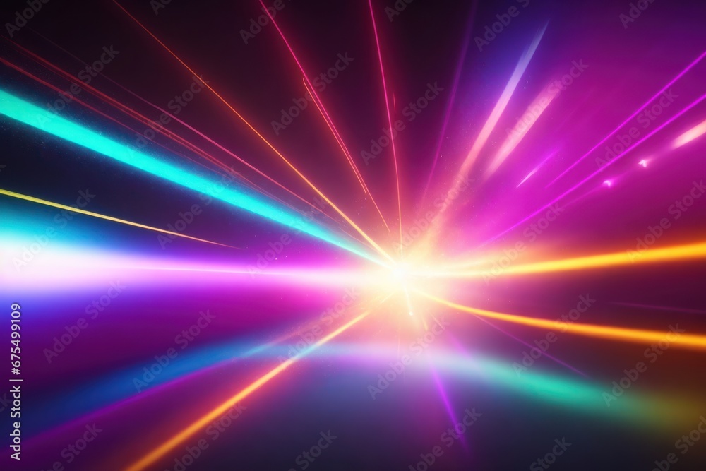 Fototapeta premium colorful glowing 3d render motion line of speed. ai generative