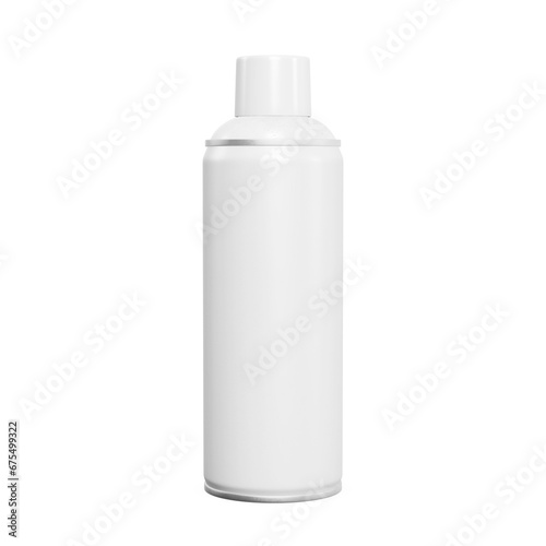 a blank spray paint can isolated on a white background