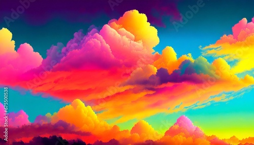 Abstract bright color clouds background