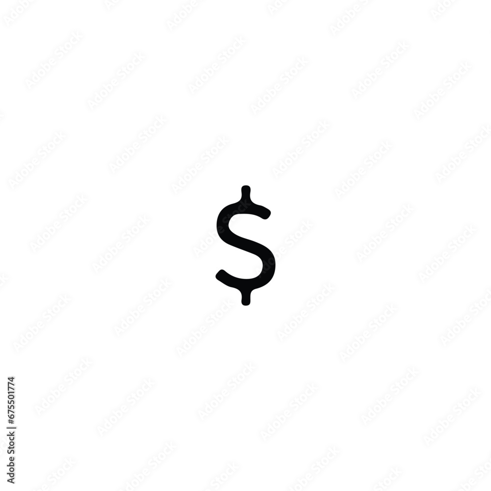 Dollar icon. Simple style online baking poster background symbol. Dollar brand logo design element. Dollar t-shirt printing. Vector for sticker. Dollar icon. Simple style online baking poster background symbol. Dollar brand logo design element. Dollar t-shirt printing. Vector for sticker.