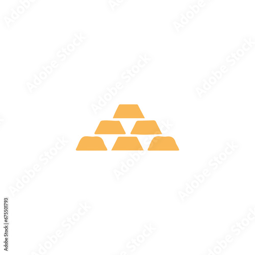 Gold nuggets icon. Simple style golds shop company poster background symbol. Gold nuggets brand logo design element. Gold nuggets t-shirt printing. Vector for sticker.