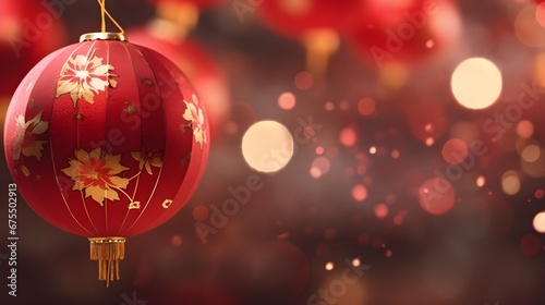 Chinese new year concept  decorated festive background
