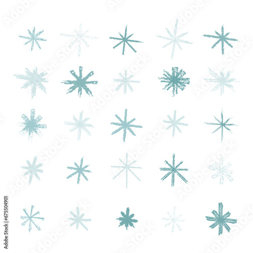 set of snowflakes vector background