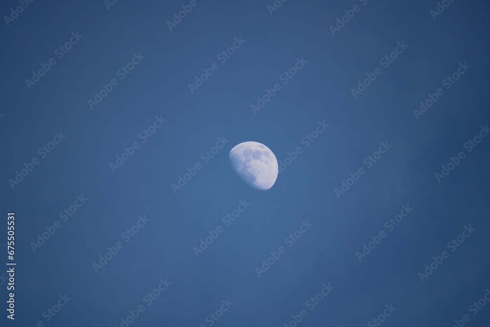 Celestial image of the moon in sky Celestial image of the moon in sky