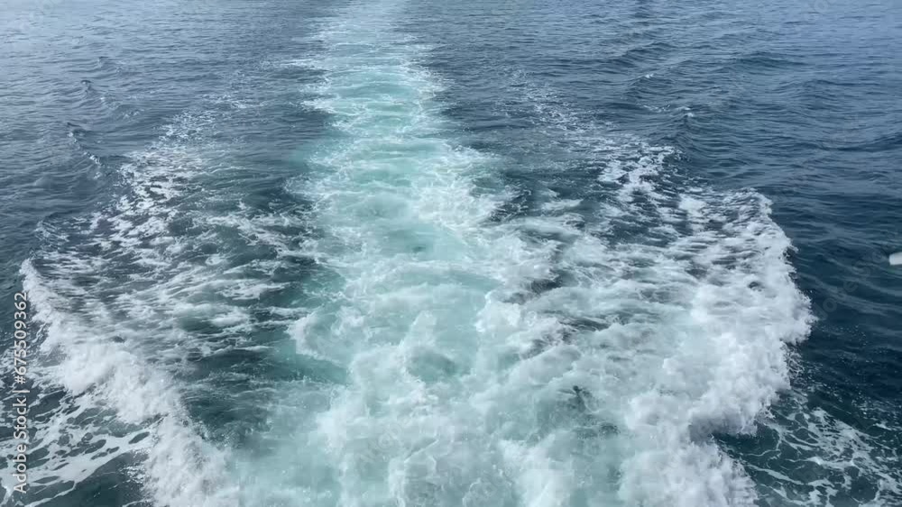 Boat Wake in the Mediterranean sea revealing Grand Harbour, Valletta and Three Cities, Malta. High quality 4k footage Boat Wake in the Mediterranean sea revealing Grand Harbour, Valletta and Three Cities, Malta. High quality 4k footage