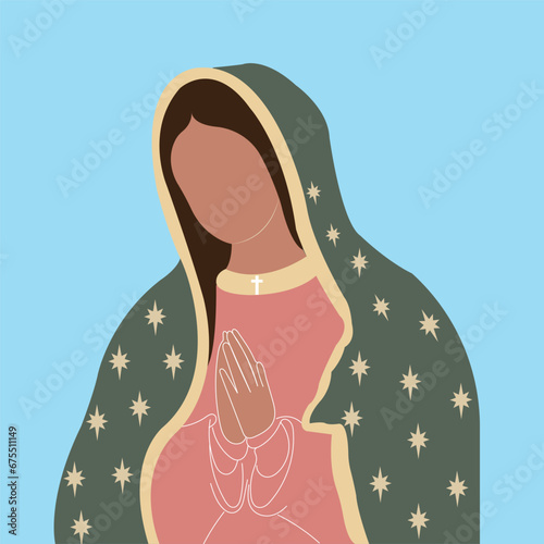 Our Lady of Guadalupe, empress of America, virgin of Guadalupe abstract