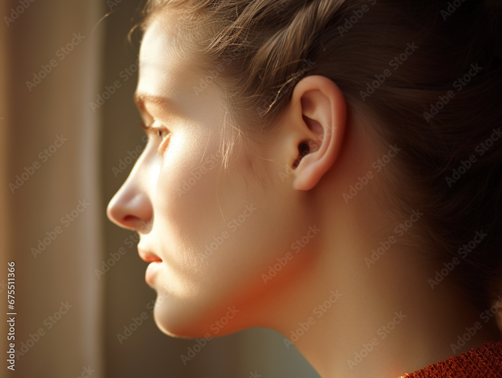 Portrait of beautiful natural woman Portrait of beautiful natural woman