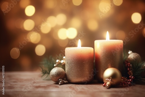 Grieving in Silent Candlelight: A Symbolic Christmas Background with Candles