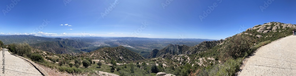 Panoramic view of Montserrat in Spain