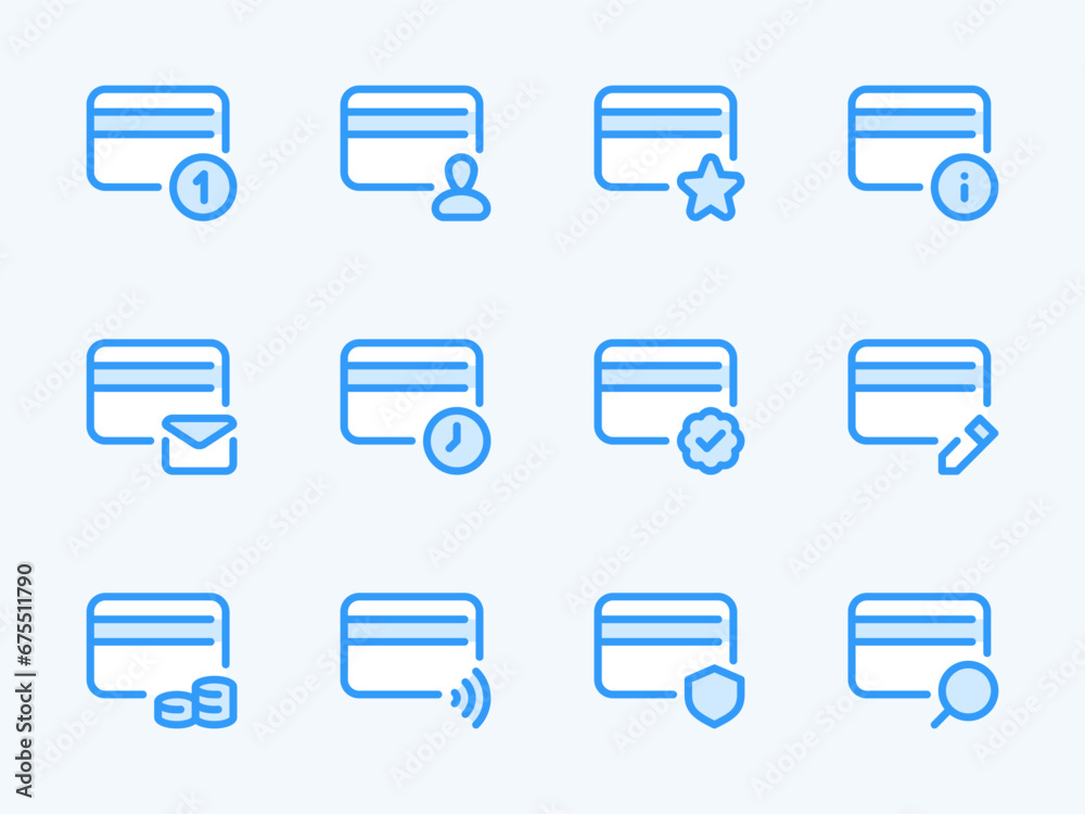 Credit card and Card services vector line icons. Finance and Payment outline icon set. Notification, New Message, Balance, Pending, Edit, Protection and more. Credit card and Card services vector line icons. Finance and Payment outline icon set. Notification, New Message, Balance, Pending, Edit, Protection and more.