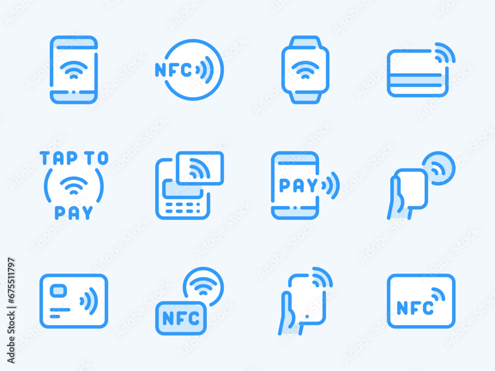 NFC and Contactless Payment vector line icons. Credit Card and Cashless Purchase outline icon set. Wireless Payment, Tap to Pay, Pos Terminal, Send Money and more. NFC and Contactless Payment vector line icons. Credit Card and Cashless Purchase outline icon set. Wireless Payment, Tap to Pay, Pos Terminal, Send Money and more.