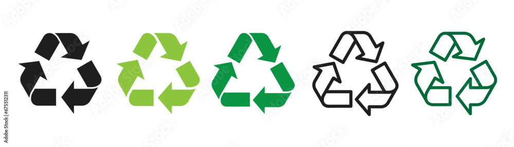 Arrow icons for recycling and circulation Arrow icons for recycling and circulation