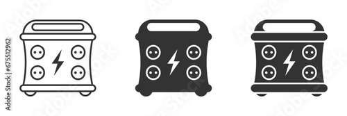 Portable power station icon. Vector illustration