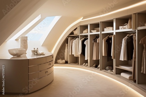 walk-in wardrobe, finland, beige, taupe, interior magazine photography