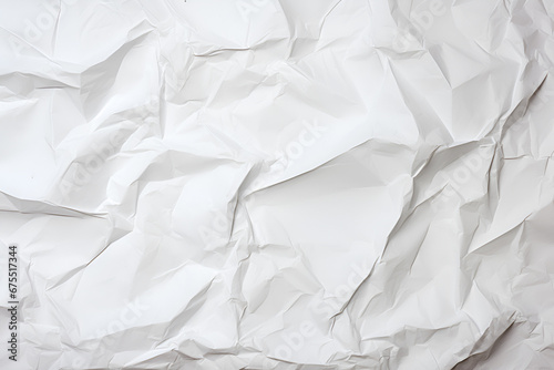 Clean white paper, wrinkled, abstract background 