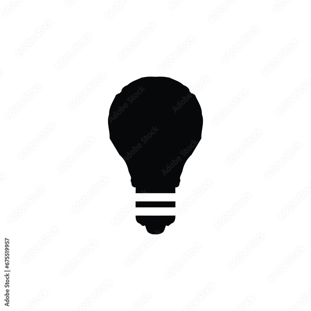 Bulb icon. Simple style creative idea theme poster background symbol. Bulb brand logo design element. Bulb t-shirt printing. Vector for sticker. Bulb icon. Simple style creative idea theme poster background symbol. Bulb brand logo design element. Bulb t-shirt printing. Vector for sticker.