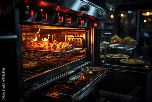 Professional-grade ovens. professional restaurant