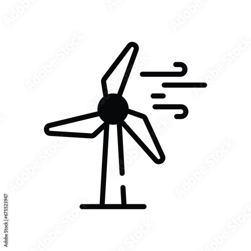 Wind Energy icon vector stock illustration