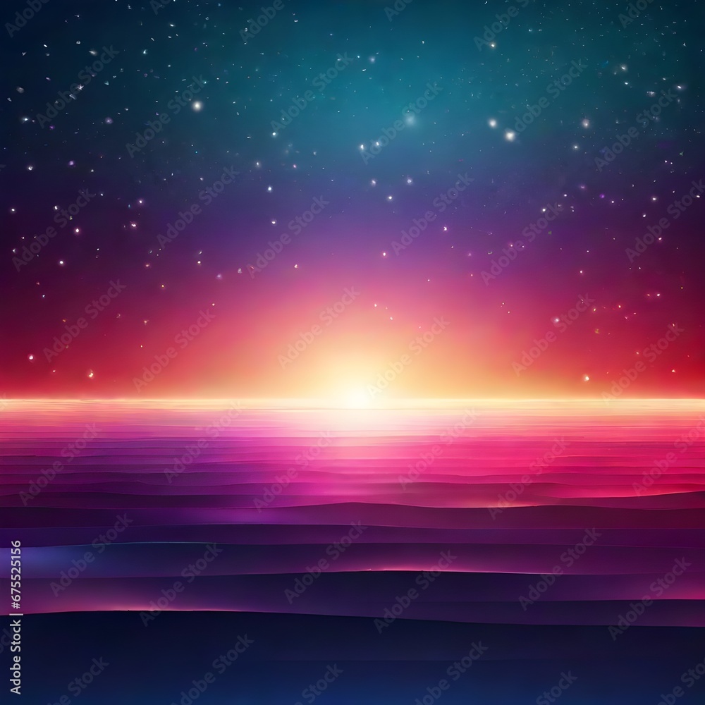Fototapeta premium Background with stars at sunrise, generative ai