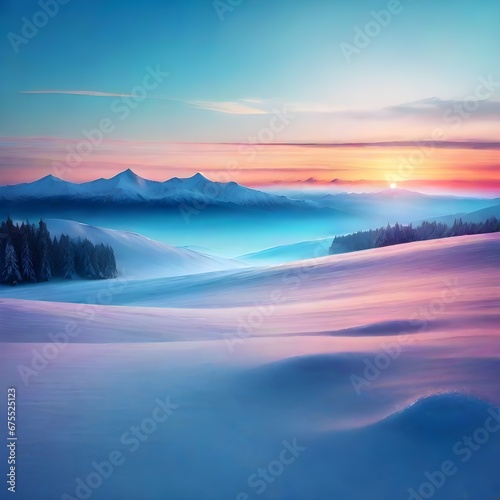 A breathtaking polar lights picture against a backdrop of pristine, snow-covered mountains, where nature's ethereal display meets the serene winter landscape, generative ai © Niklas