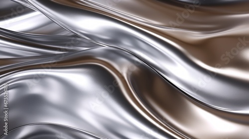 background with metallic shine wavy stainless steel.