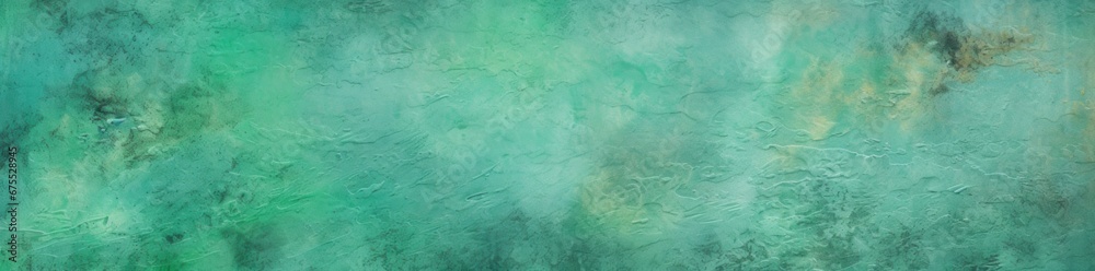 Textured background abstraction. Painted wall. Vibrant colors design. Light Emerald color.
