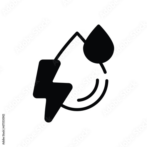 Hydropower icon vector stock illustration