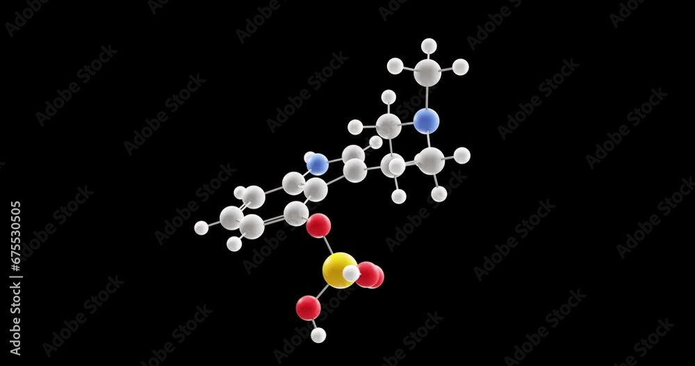 Psilocybin molecule, rotating 3D model of psychedelic prodrug, looped video with alpha channel Psilocybin molecule, rotating 3D model of psychedelic prodrug, looped video with alpha channel