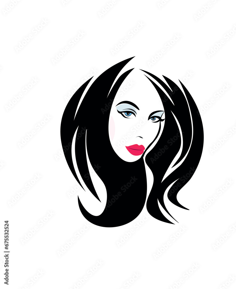 portrait of a woman. Beautiful girl with long hair portrait of a woman. Beautiful girl with long hair