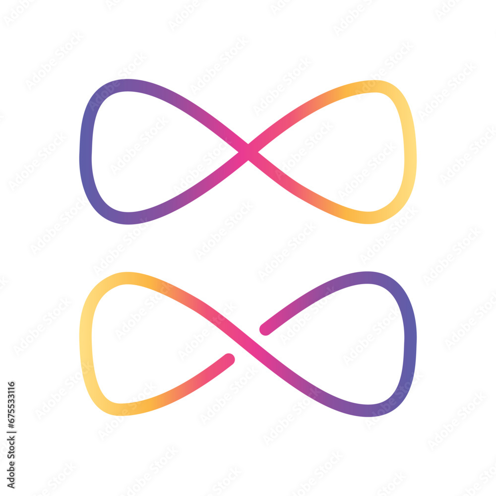 Fototapeta premium Infinity Simple, Miimal, Flat icon for ux ui design, vector design element, web, online, website, iconography