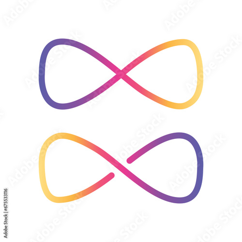 Infinity Simple, Miimal, Flat icon for ux ui design, vector design element, web, online, website, iconography