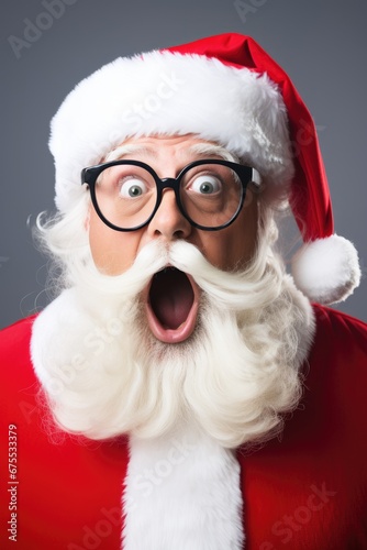 Shocked, surprised Santa Claus