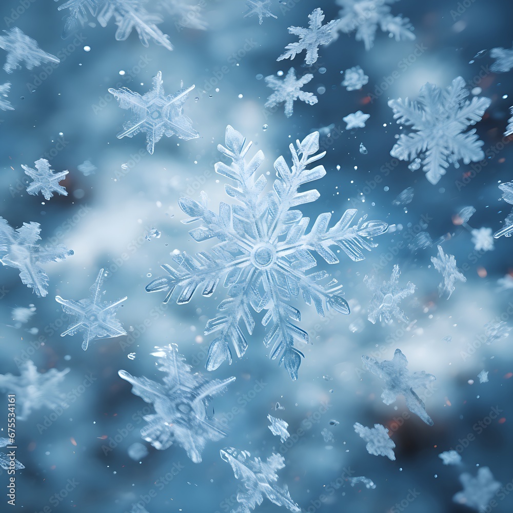 Hintergrund mit wunderschönen Schneeflocken Hintergrund mit wunderschönen Schneeflocken