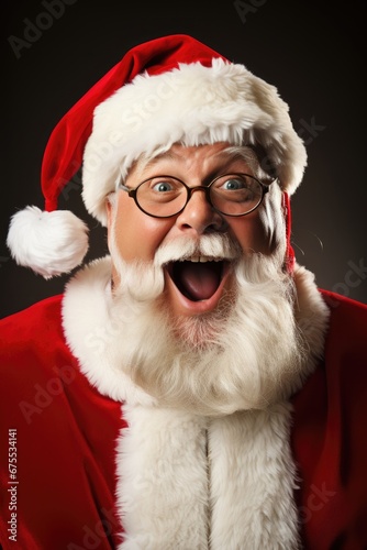 Shocked, surprised Santa Claus