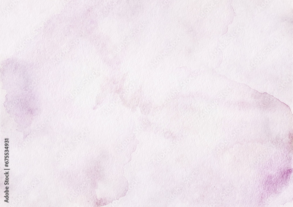 Abstract pink watercolor stains brush strokes textured background, Pastel watercolor paper texture design