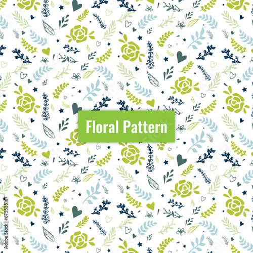 Floral seamless pattern design for fabric or textile