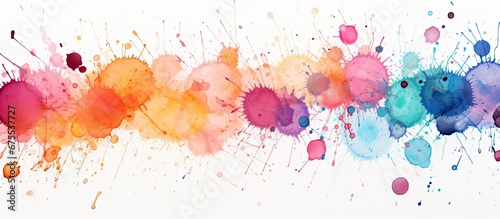 I created an abstract watercolor pattern with a smear of paint using isolated circle and line stamps to add texture and a black grunge brush for a splash effect on my website