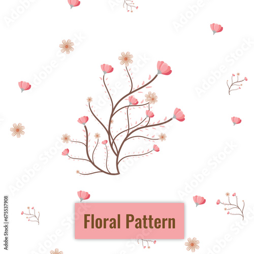 Floral seamless pattern design for fabric or textile