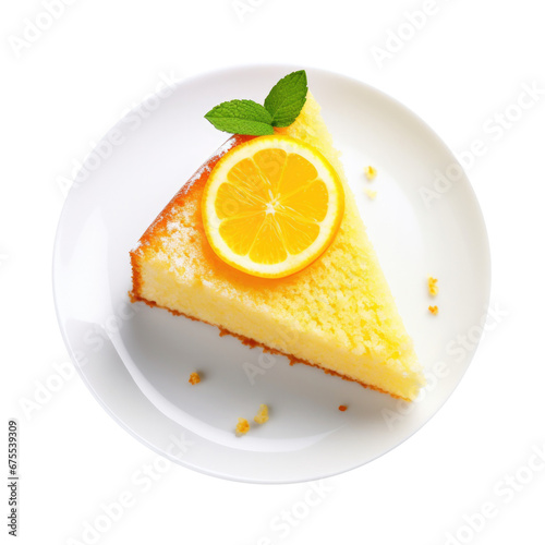 Lemon Cake Isolated on a Tr...
