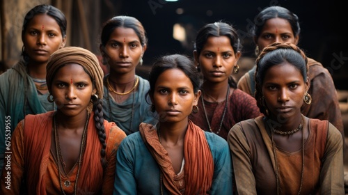 A group of women in India. Generative AI. © Natalia
