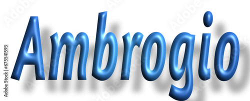 Ambrogio - light blue/ blue color - writen name - ideal for websites, emails, presentations, greetings, banners, cards, books, t-shirt, sweatshirt, prints, cricut, silhouette,
