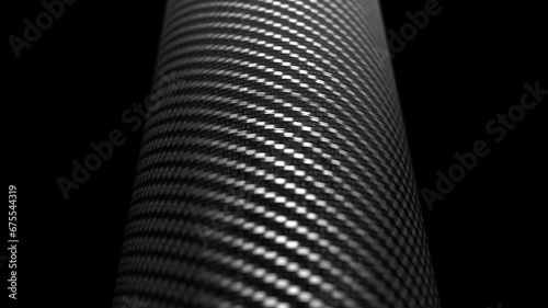 close up carbon fiber texture with black background photo